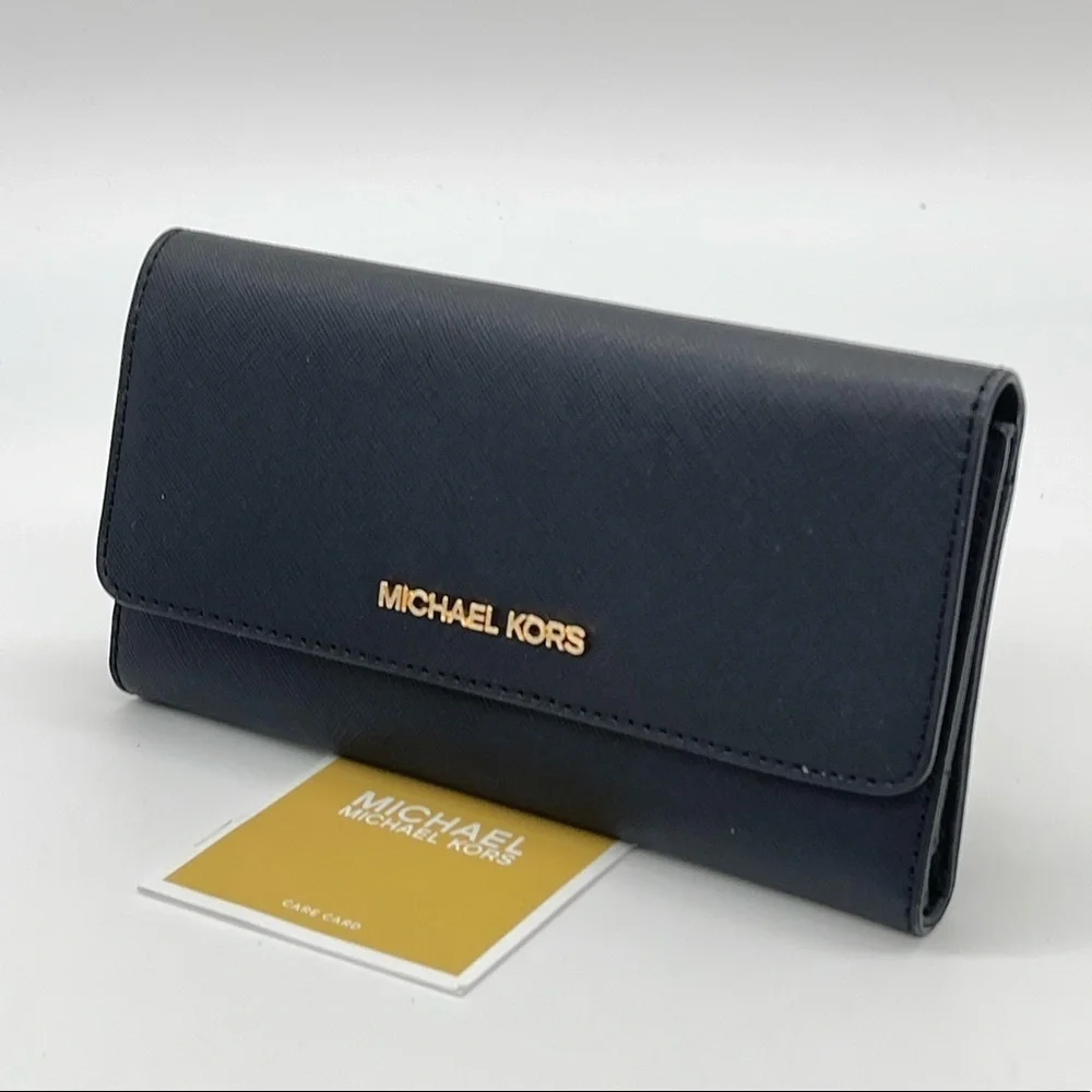 Michael Kors Large Trifold Wallet Black